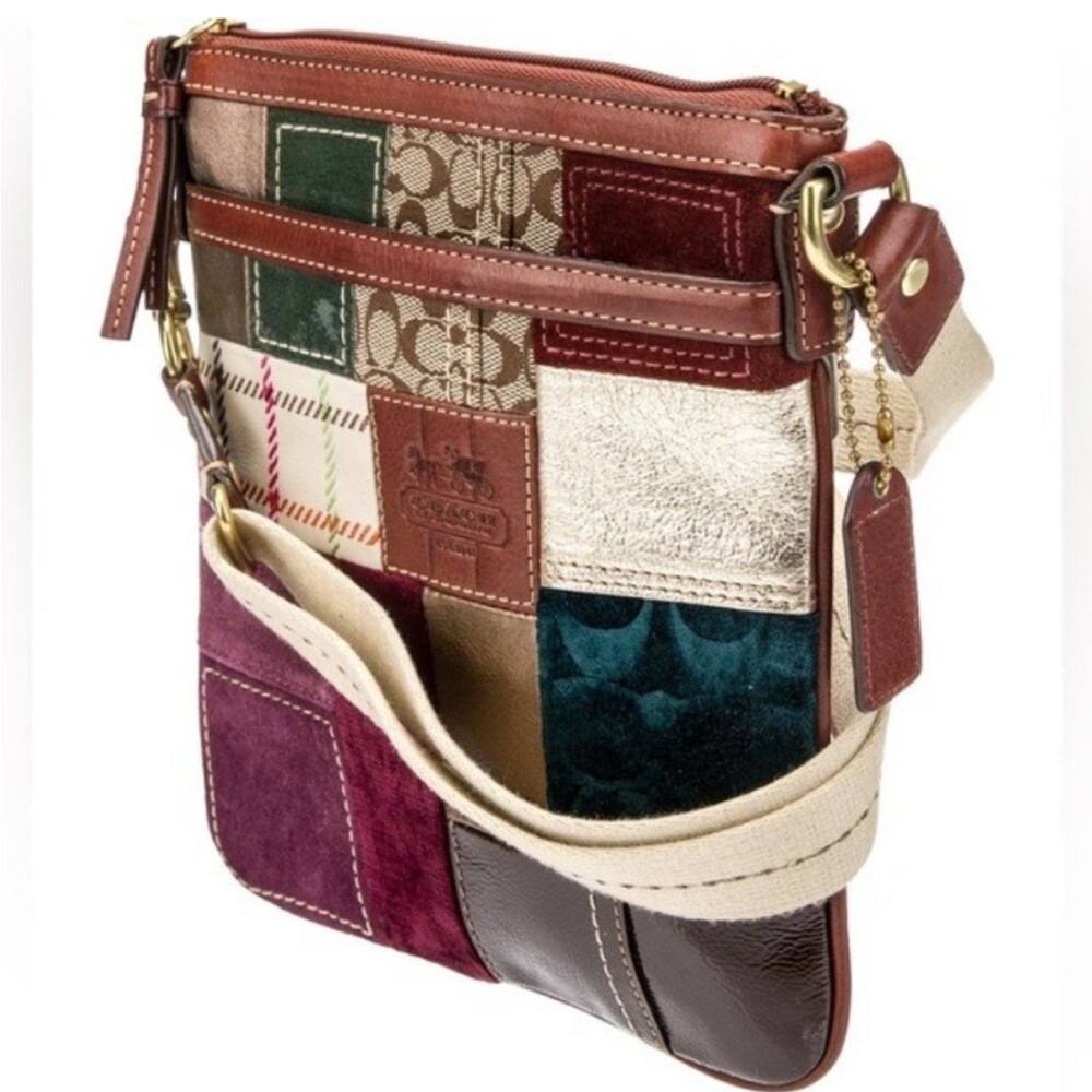 Coach “2007” Y2K Holiday Patchwork Crossbody/Swing Bag (#40929)(EUC) - Picture 15 of 17